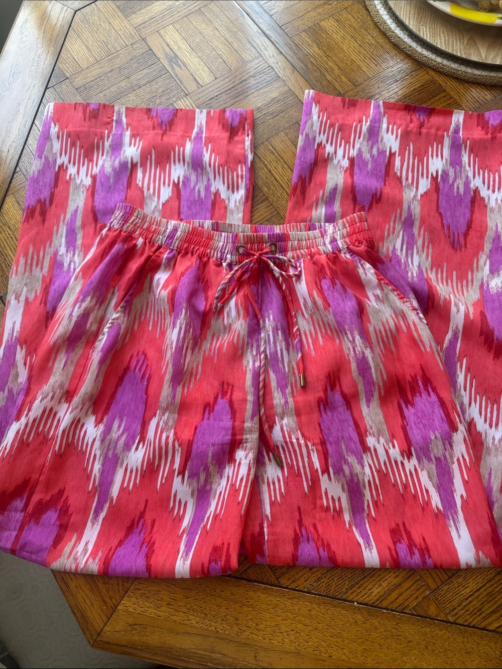 Michael Kors Pink & Purple Wide Leg Pants